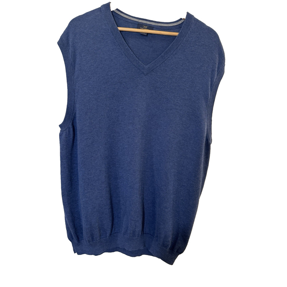 Brooks Brothers "346" Men's Sweater Vest 2XL Blue 100% Supima Cotton